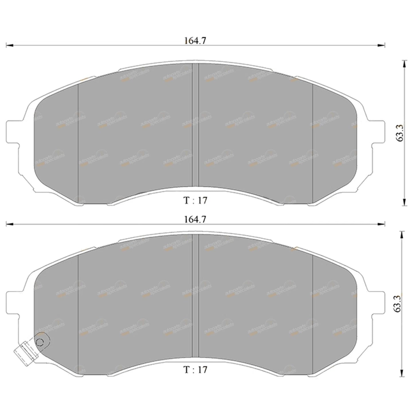 Front Disc Brake Pad Set for Kia Grand Carnival (2006–2015)