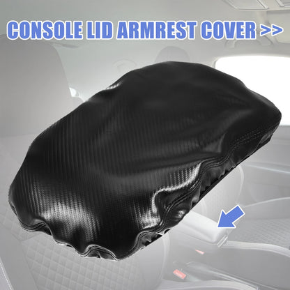 Armrest Box Cover for Mazda CX30 (2020–2023) Full Carbon Fiber Pattern Black