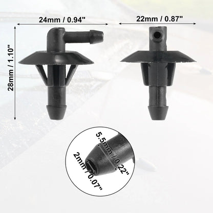 2 x Windshield Wiper Washer Nozzles for Dodge Sprinter (2002-2018)