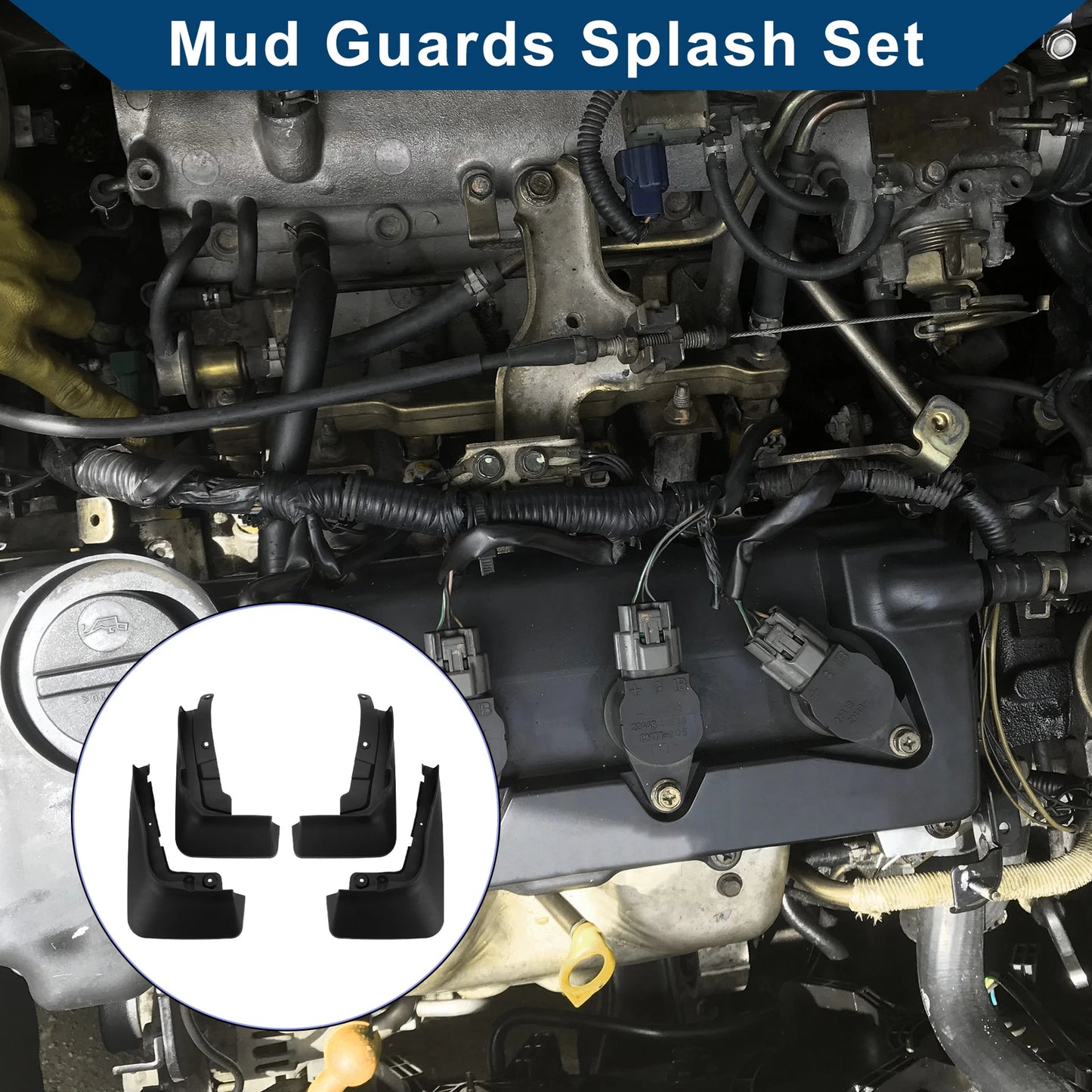 Set of 4 Mud Flaps Splash Guards for BMW X7 G07 (2019–2023)