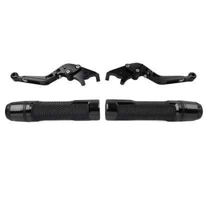 Black Folding Brake Clutch Lever Grip Set for Yamaha FZ MT 07 09 (2014-2020)