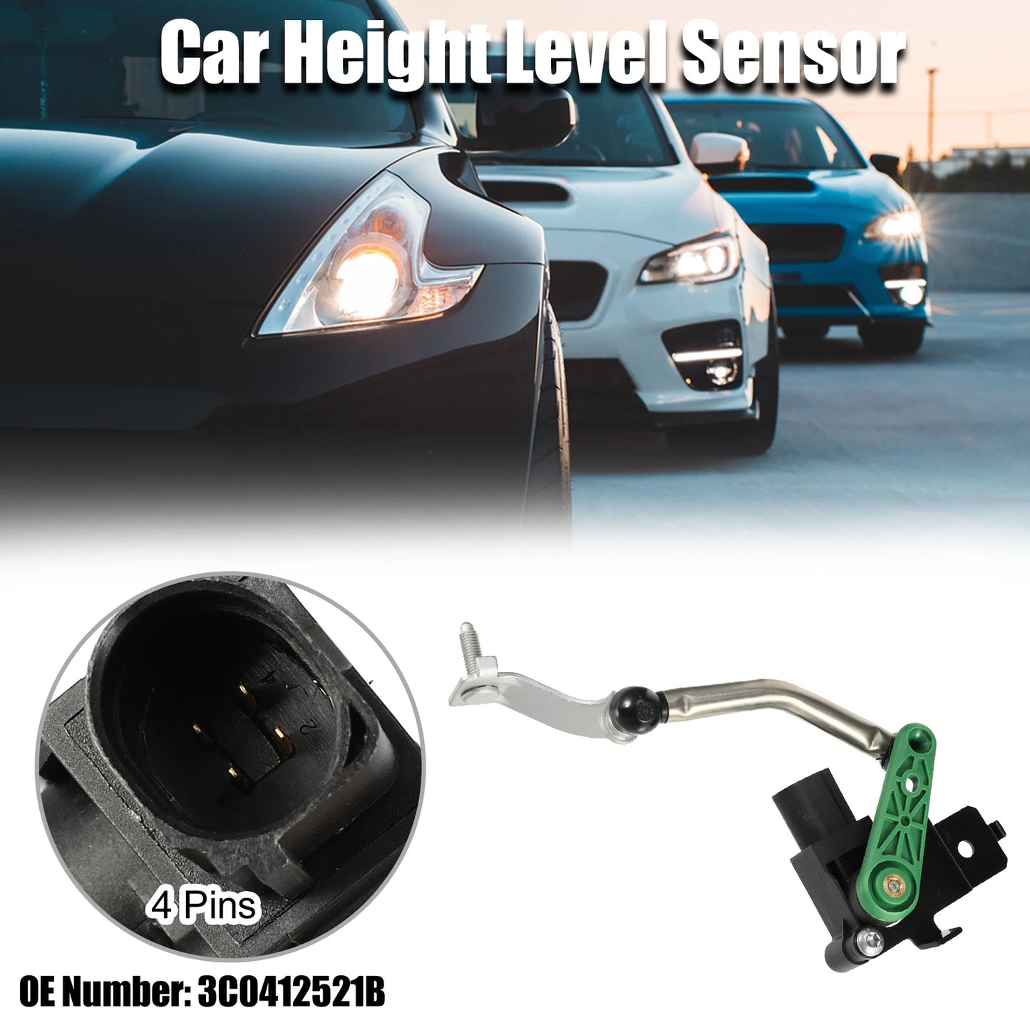 Front Left Headlight Level Sensor 3C0412521B for Audi Q3 (2015–2018)