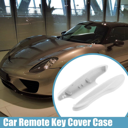 Set of 2 Car Remote Key Side Cover Cases for Porsche Taycan 911 (2020–2021) White