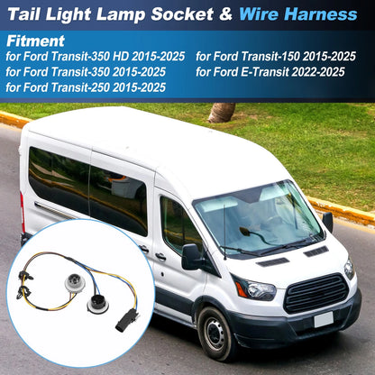 Tail Light Socket Wiring Harness for Ford Transit 150/250/350/350HD (2014–2023) CK4Z-13410-A