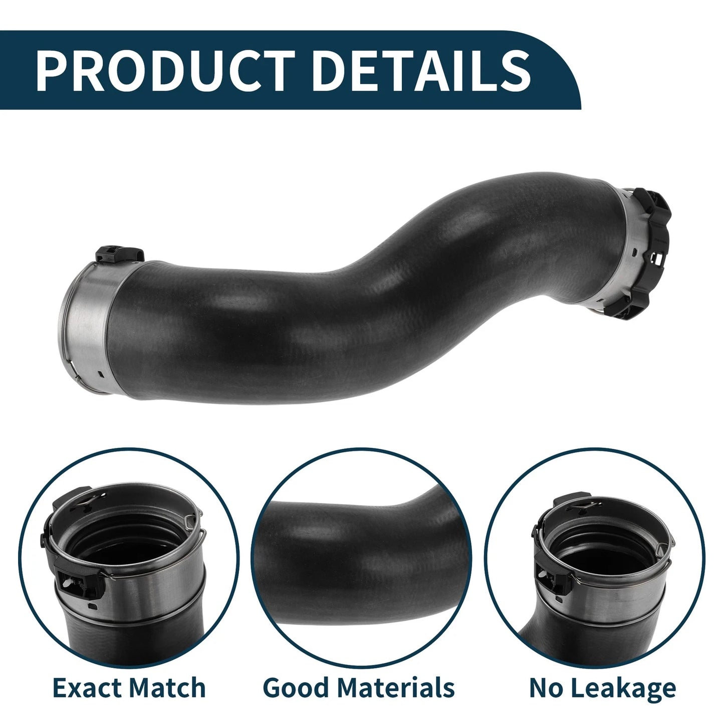Radiator Hose for BMW 5 Series F07 (2009–2017) No. 11618516509 Black