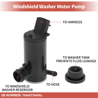 Windshield Washer Pump w/ Grommet for Honda Fit (2007–2014) No. 76806T5HH01