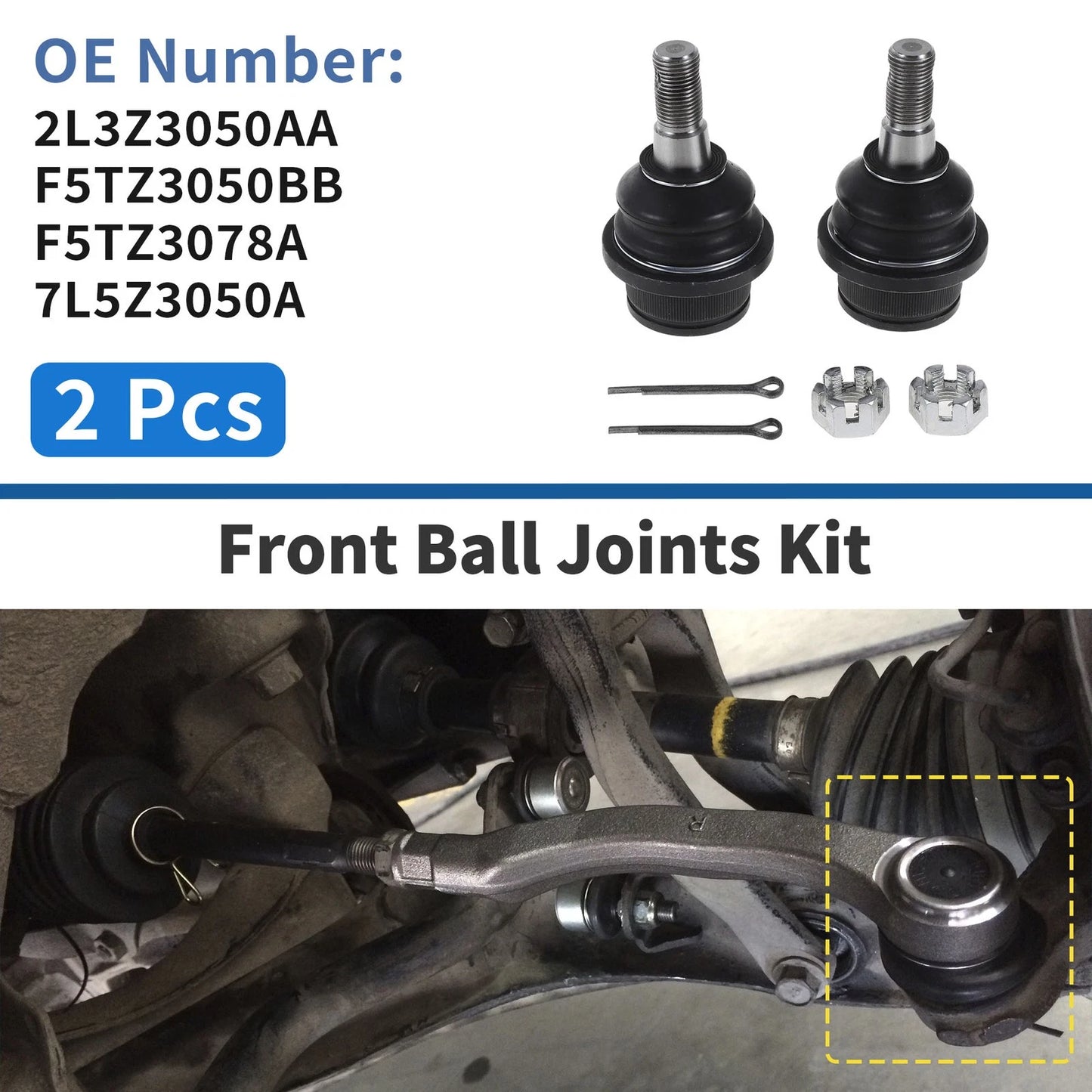 2X Front Lower Ball Joints for Ford Ranger (1999–2012) No. 2L3Z3050AA/F5TZ3050BB