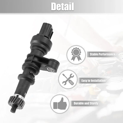 Transmission Speed Sensor for Honda (78410-S10-003) 3 Pins Plastic Metal Black