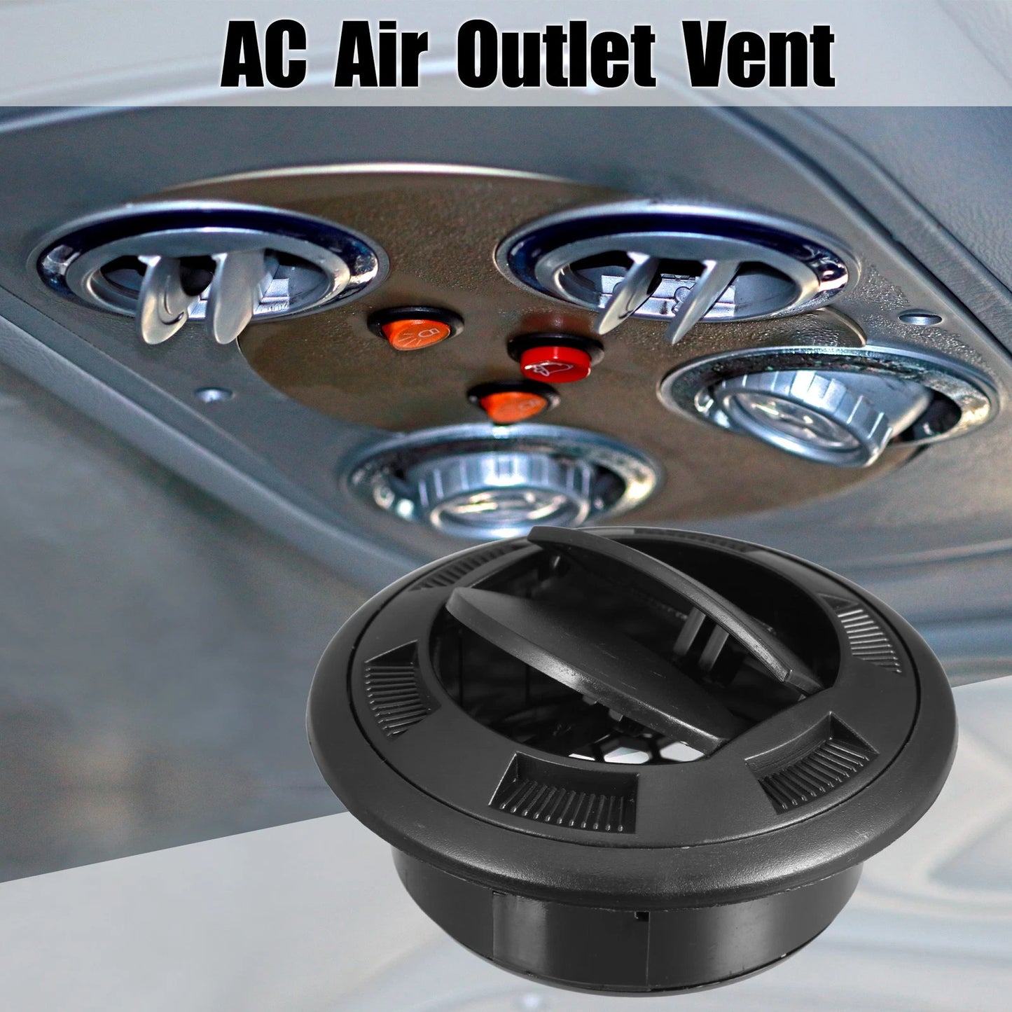 Set of 4 AC Air Outlet Vent Louvers for RV Boat (72mm)