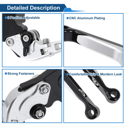 1 Pair Adjustable Brake Clutch Lever for Yamaha WR125X (2009–2015)