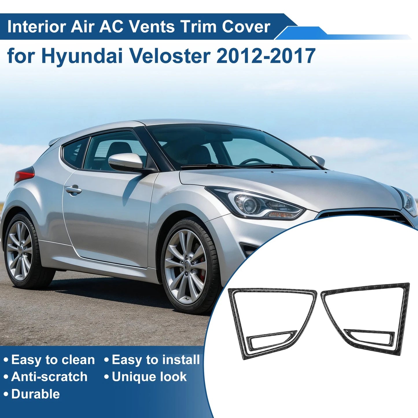 Air Condition Outlet Vent Trim Cover Frame for Hyundai Veloster (2012–2017)