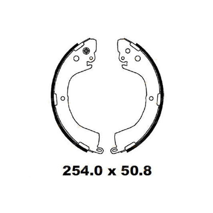 Rear Brake Shoes Set for Mitsubishi MK Triton Ute K65T K67T (1996 - 2006)