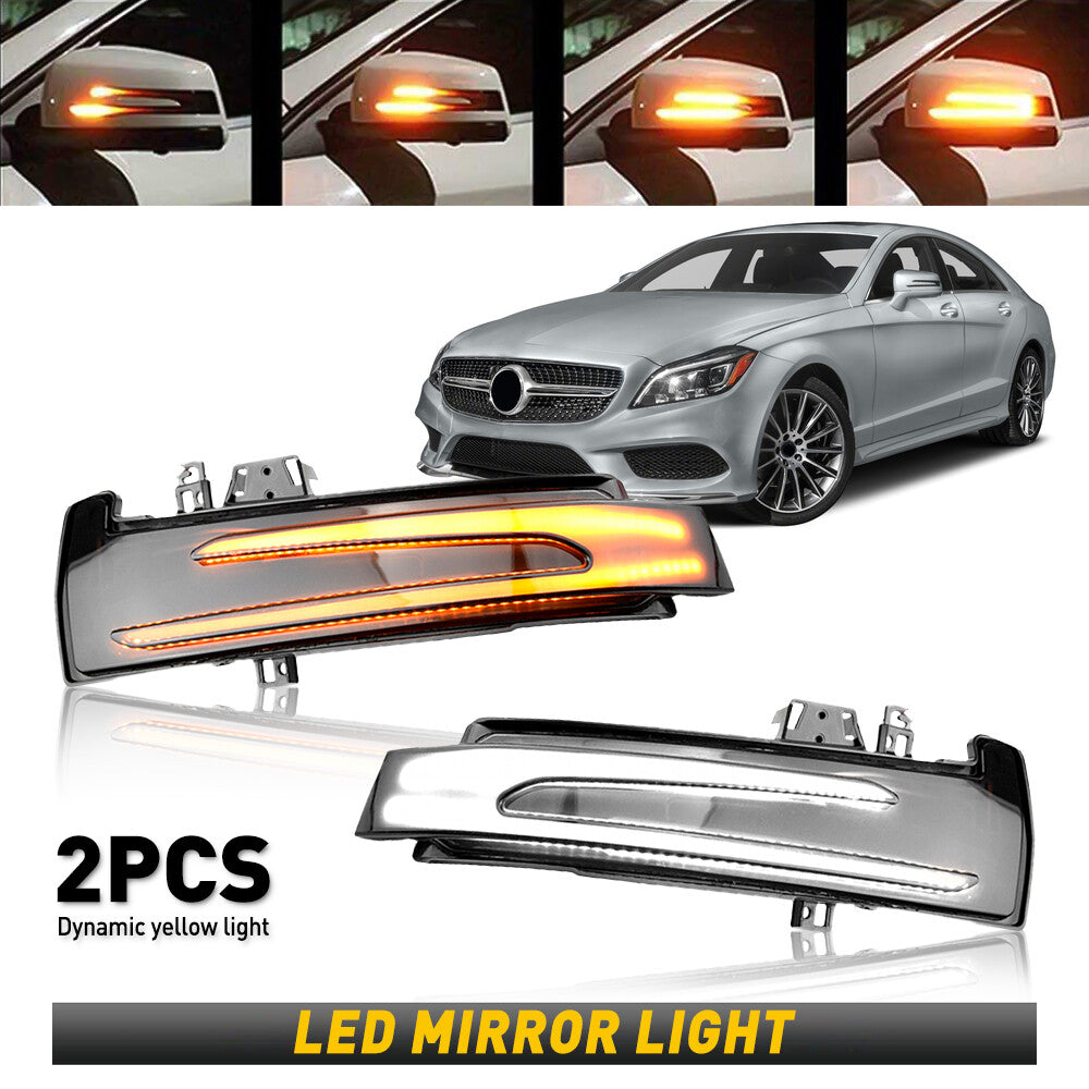 2X Sequential LED Side Mirror Turn Signal Light for Mercedes Benz Class