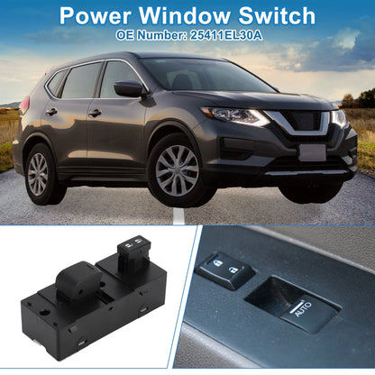 Front Side Power Window Switch for Nissan Rogue Versa (2008–2023) No. 25411EL30A