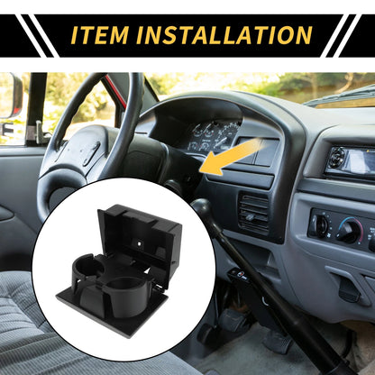 Dashboard Cup Holder for Ford F-250 F-350 F-450 F-550 (2008–2016) Gray