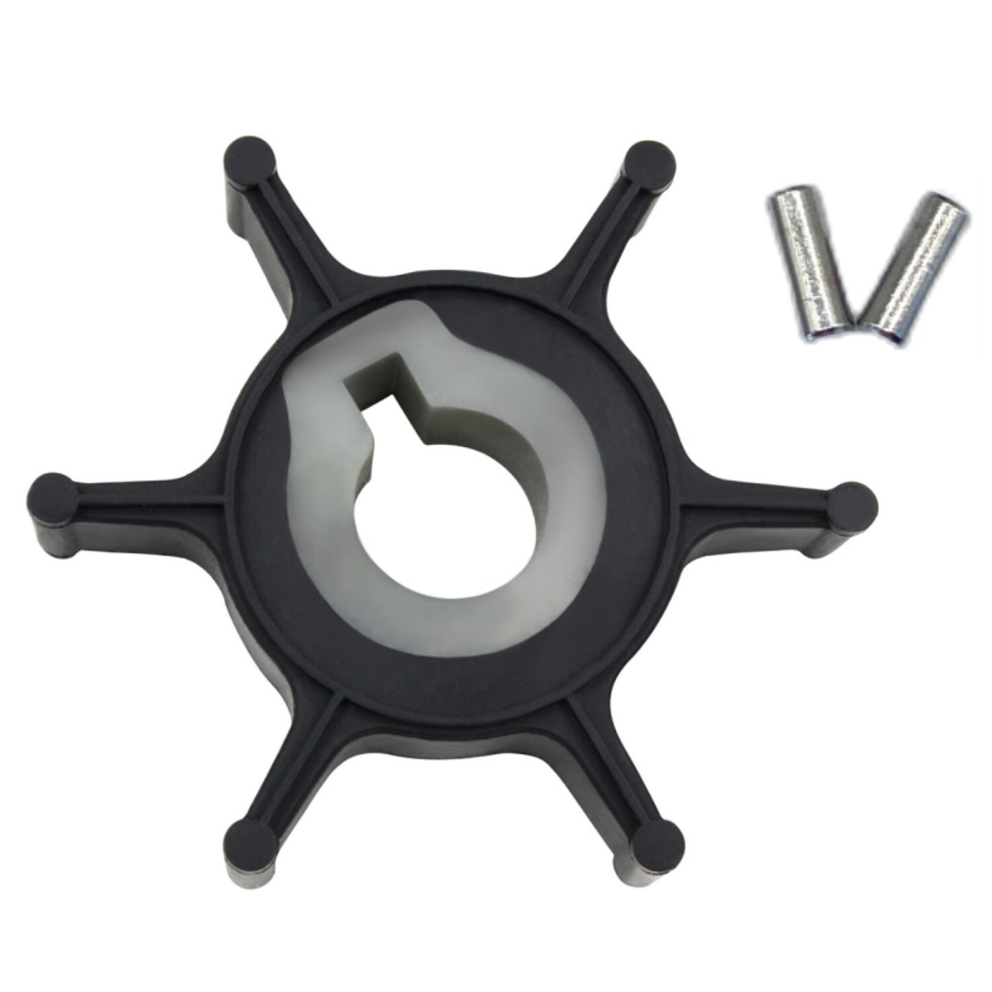 Water Pump Impeller & Key for Yamaha Outboard 2HP (1990–2023)