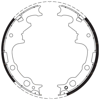 Set of Rear Brake Shoes for Jeep Wrangler TJ (1996–2007) 4X4