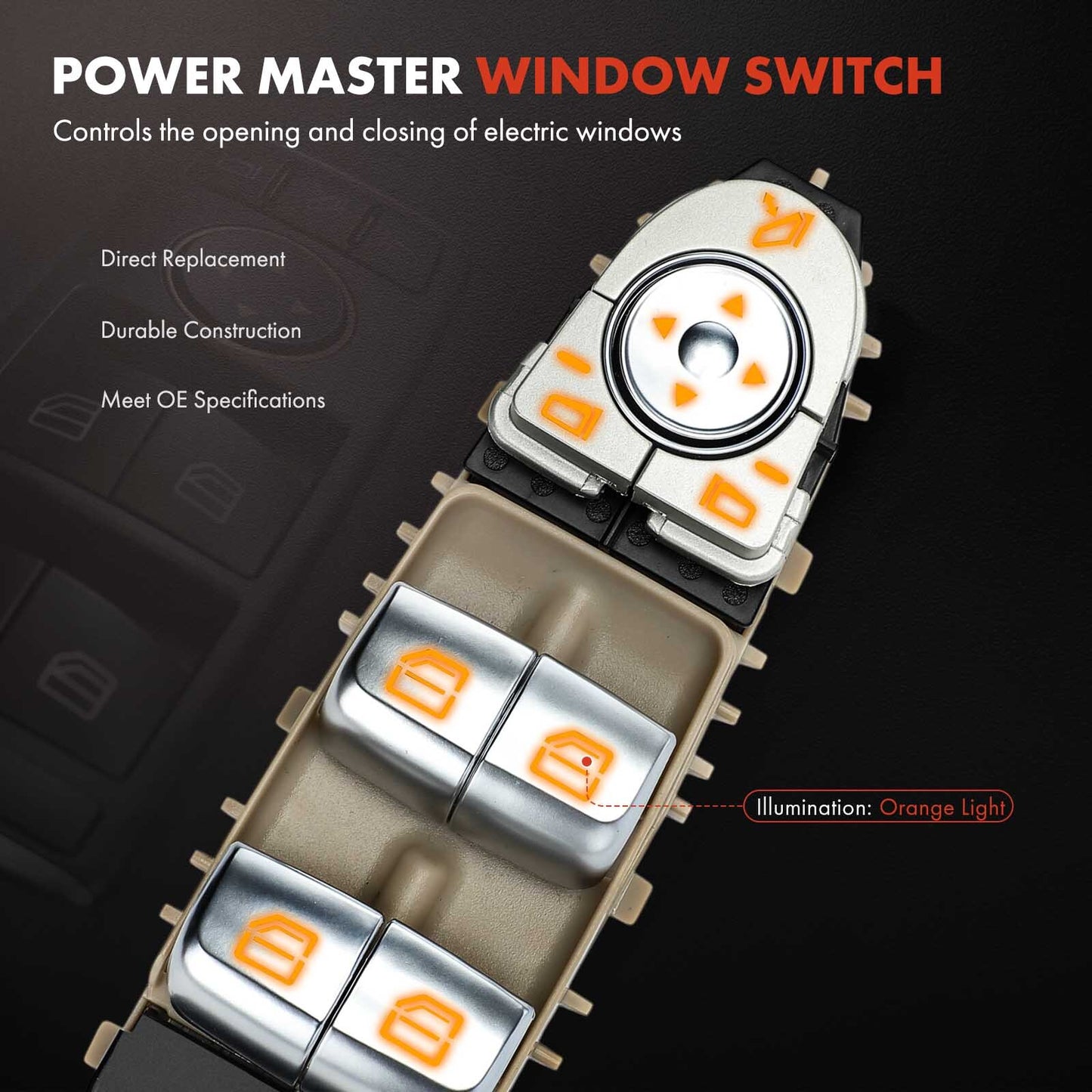 Power Window Switch for Mercedes-Benz E-Class (2017–2023)