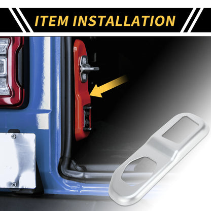 Rear Trunk Lock Panel Cover Trim for Jeep Wrangler JL JLU (2018–2024) Silver Tone