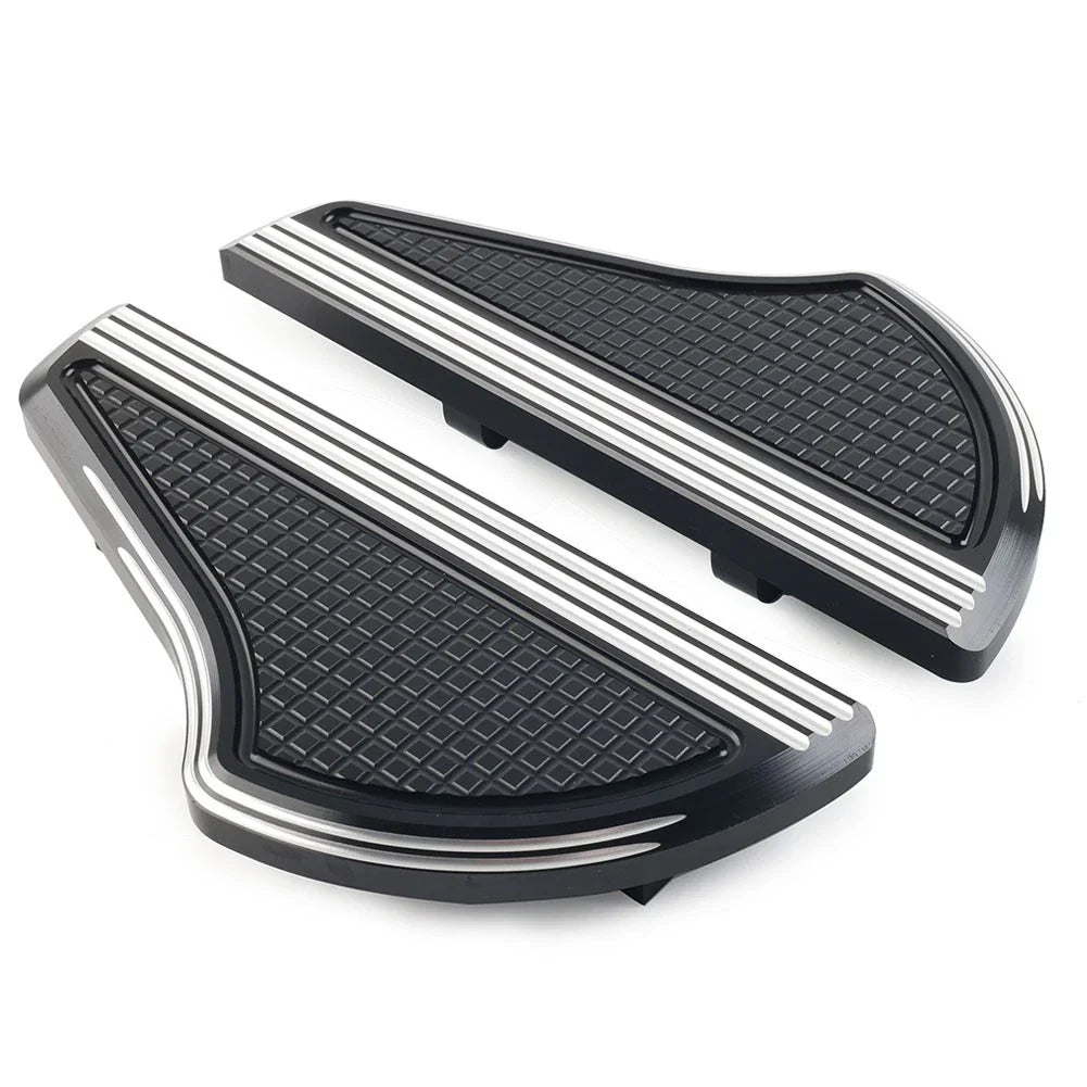 Rear Passenger Floorboards for Harley Touring (1993-2023) Black Aluminum
