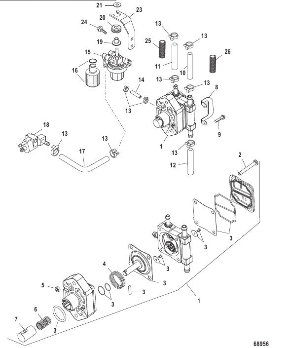 Fuel Pump for Mercury Outboard 30HP-60HP (4-Stroke EFI)