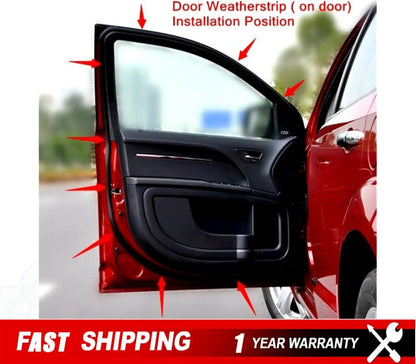 Set of 4 Door Rubber Seals Weather Strips for Honda CR-V (2002–2006)