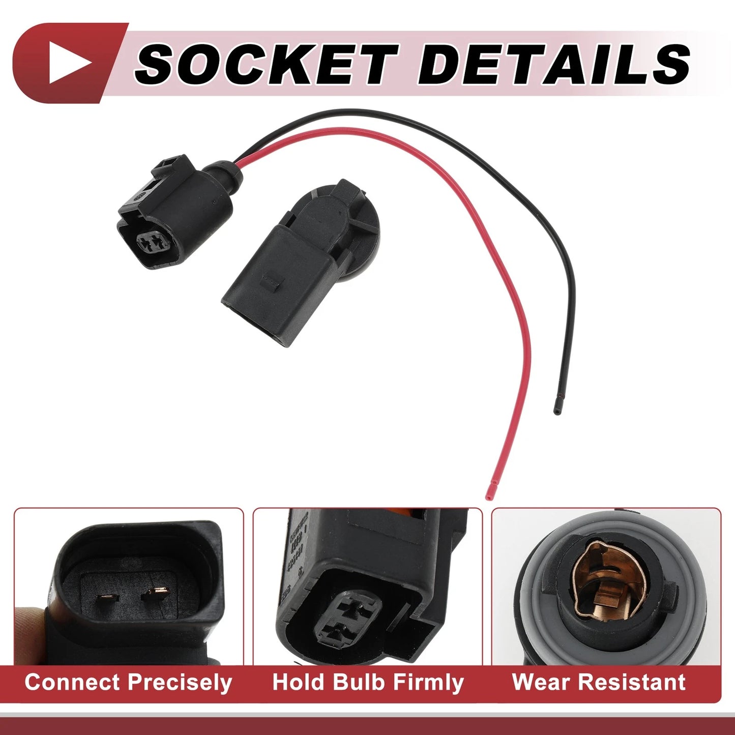 Set of 1 Front Turn Signal Light Socket Wiring for Audi Q7 (2010–2015) No. 1C0953123C