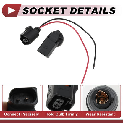 Set of 1 Front Turn Signal Light Socket Wiring for Audi Q7 (2010–2015) No. 1C0953123C