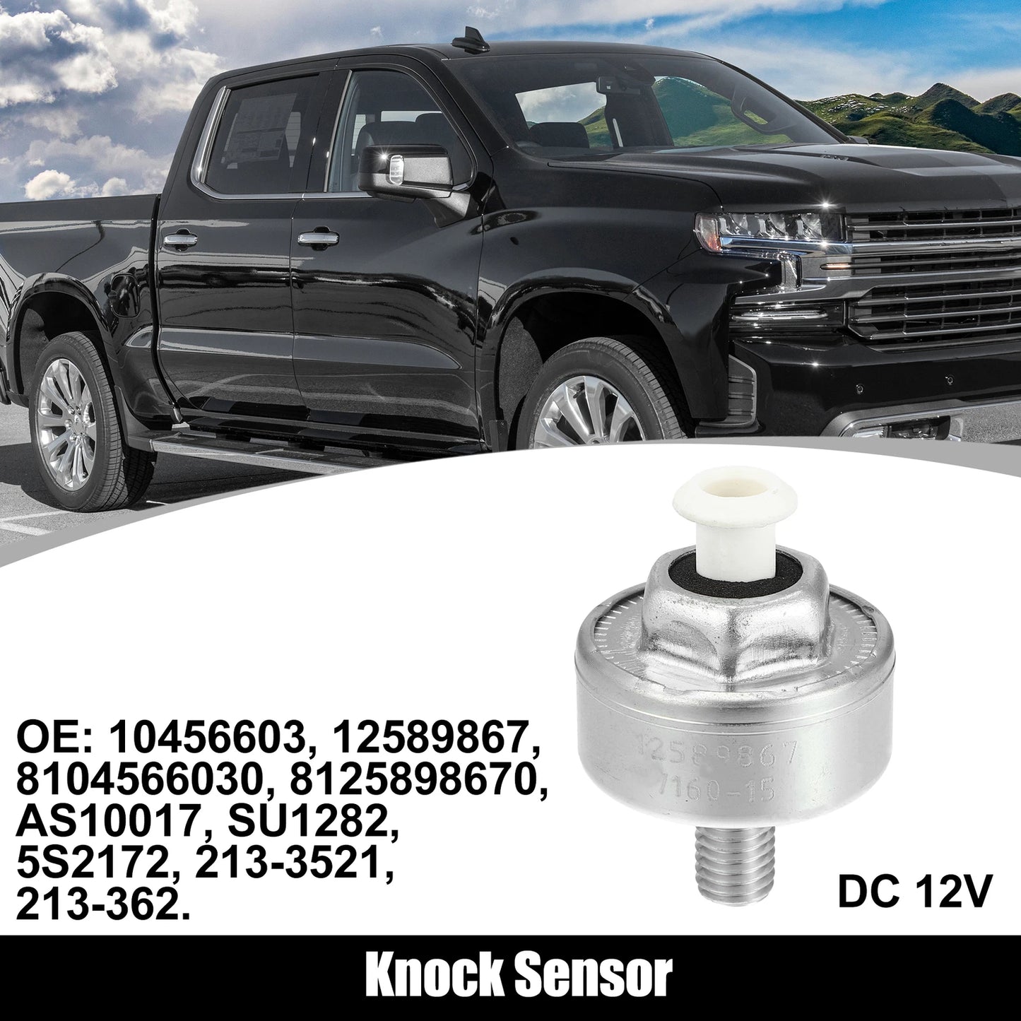 Detonation Knock Sensor 10456603 12589867 8104566030 for Cadillac GMC