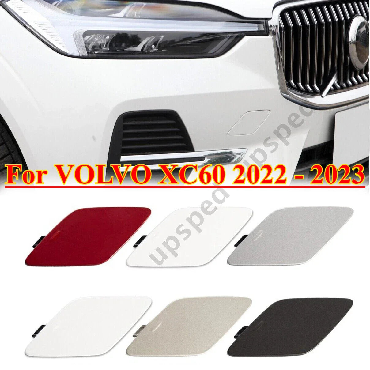 Front Bumper Tow Hook Hole Eye Cover Cap for Volvo XC60 (2022–2023)