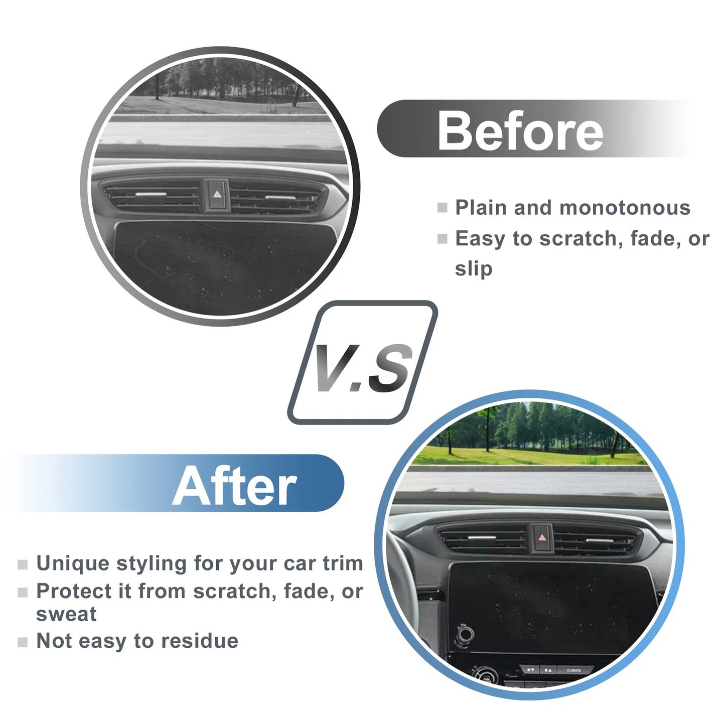 Air Condition Outlet Vent Trim Cover Frame for Honda CR-V (2017–2022) Black