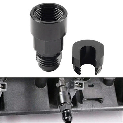 6AN Male to 3/8" Quick Disconnect EFI Fuel Rail Adapter for GM LS (2001-2023)