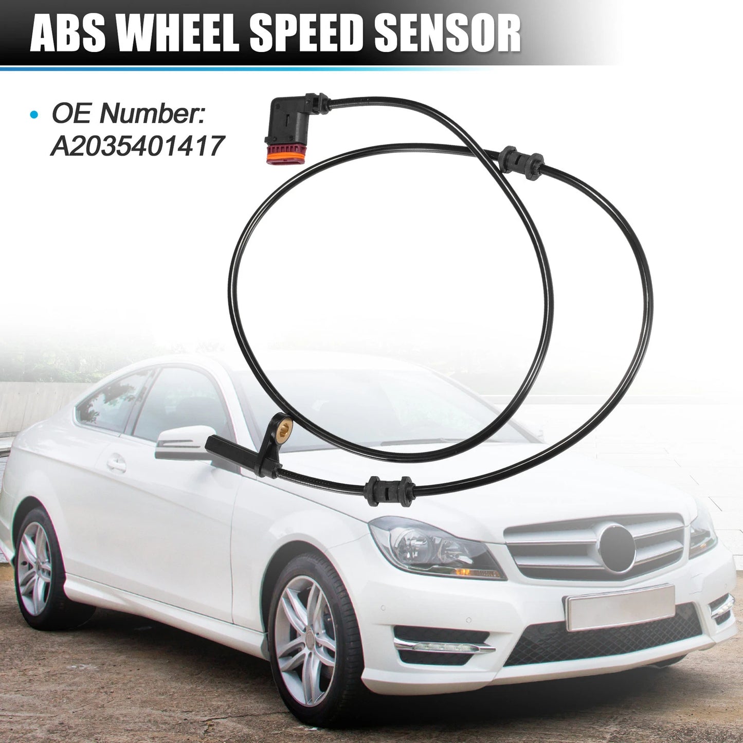 Rear Right ABS Wheel Speed Sensor for Mercedes-Benz C 230 (2002–2007) A2035401417
