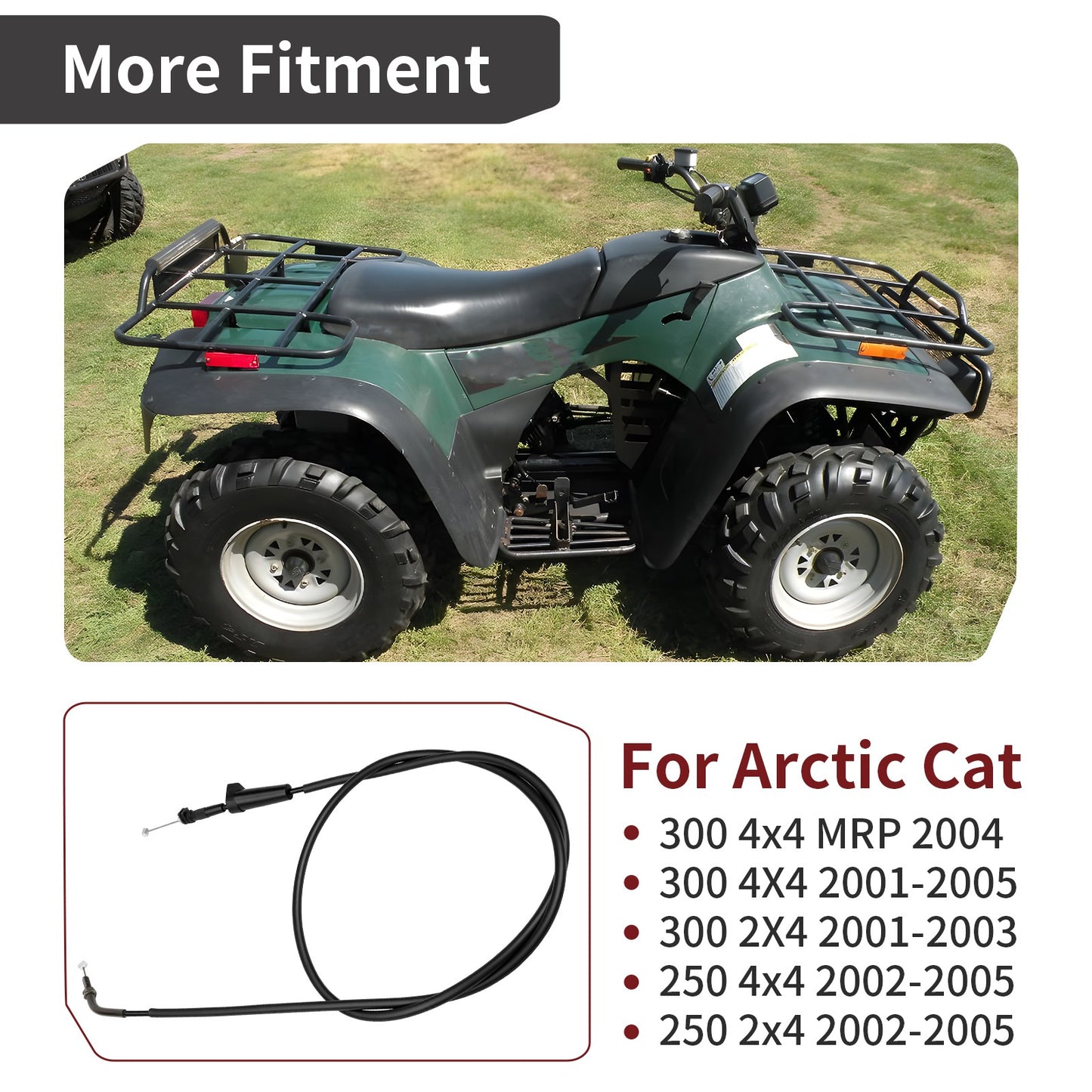 Throttle Cable for Arctic Cat 250 2x4 4x4 (2002–2005)