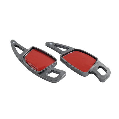 Set of 2 Red Steering Wheel Shift Paddle Shifter Extensions for Audi A3 A4 A5 A6 A7 S4 S5 S7