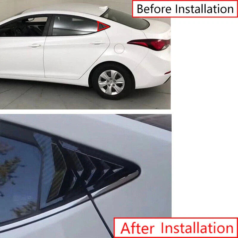 Carbon Fiber Side Window Louver Trim for Hyundai Elantra (2011–2016)