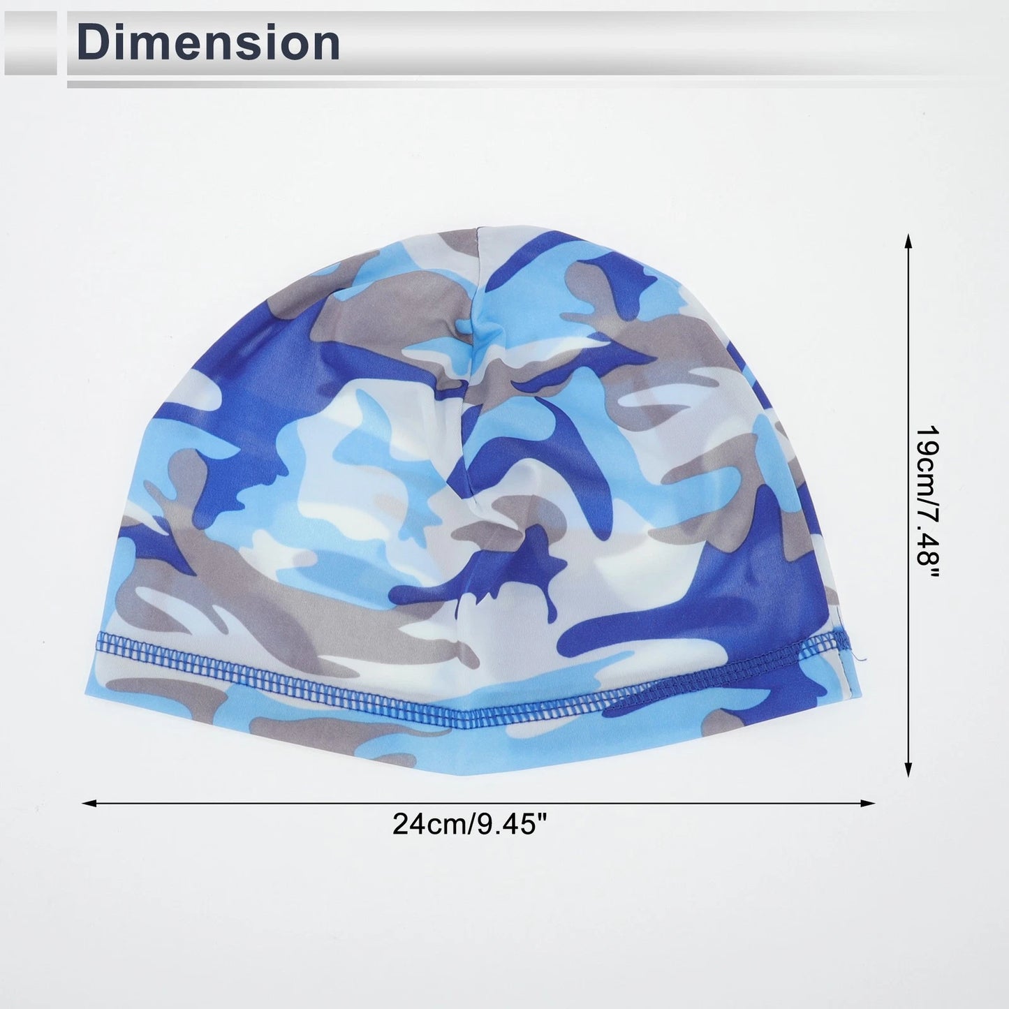 Set of 2 Sweat Wicking Cycling Hats - Light Blue 24x19cm