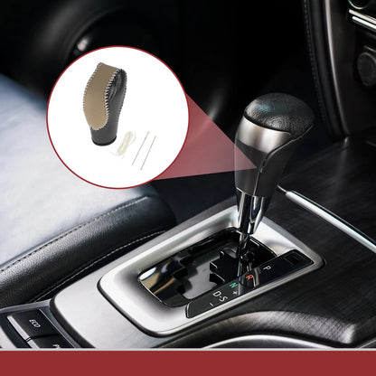 Gear Shift Knob Cover for Ford Fusion (2013–2016) Black Beige