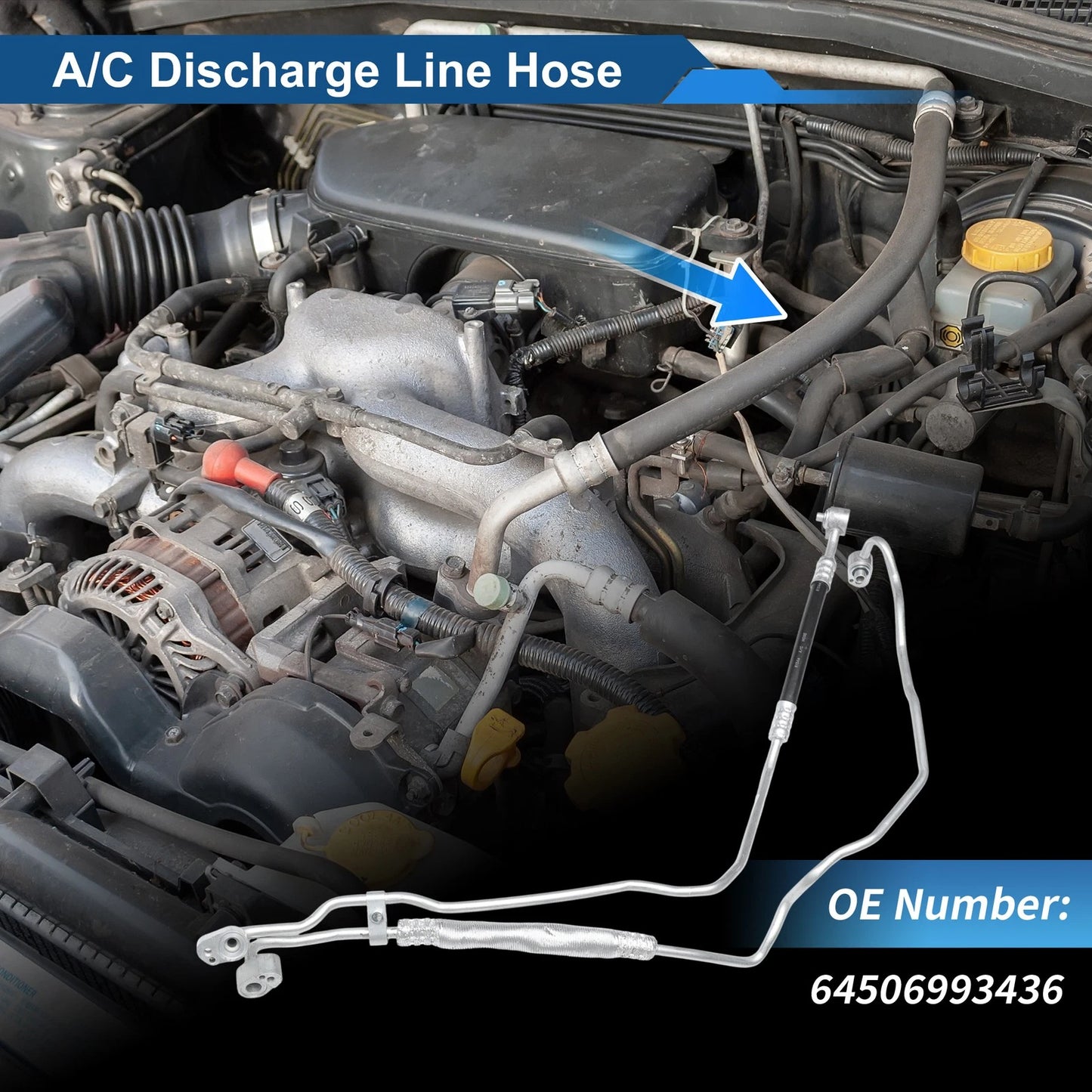 A/C Refrigerant Liquid Hose for BMW X1 (2015–2019) No. 64506993436
