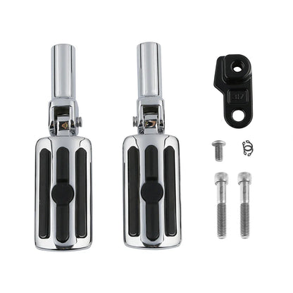 Pair Chrome Passenger Foot Pegs for Harley Softail Slim (2012-2017)