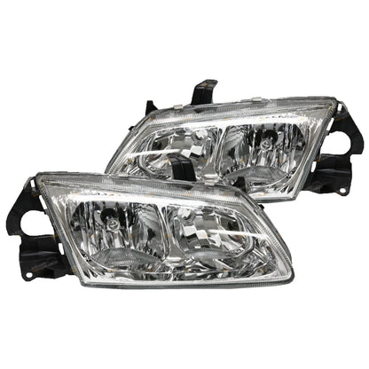 Set of 2 Dual-Reflector Headlights for Nissan Pulsar N16 (2000–2003)