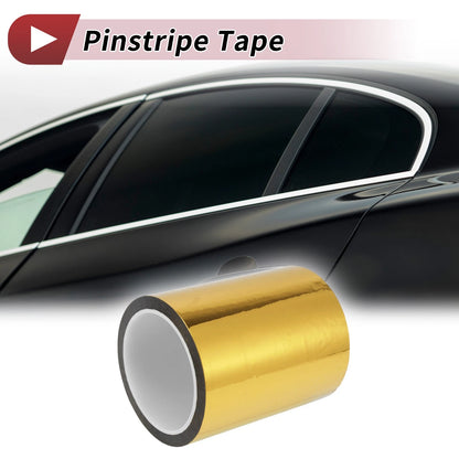 Pinstripe Tape 150mmx50m for Car Motorcycle Boat Gold Tone (1 Pcs)