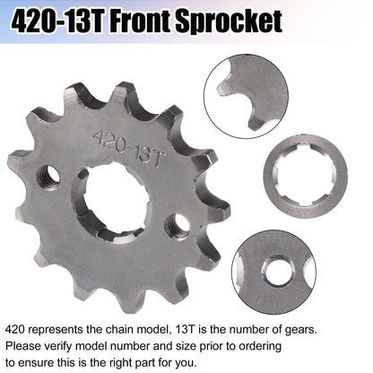 Set of 1 Front Engine Sprocket 420 13T 20mm for Dirt Bike Mini Bike