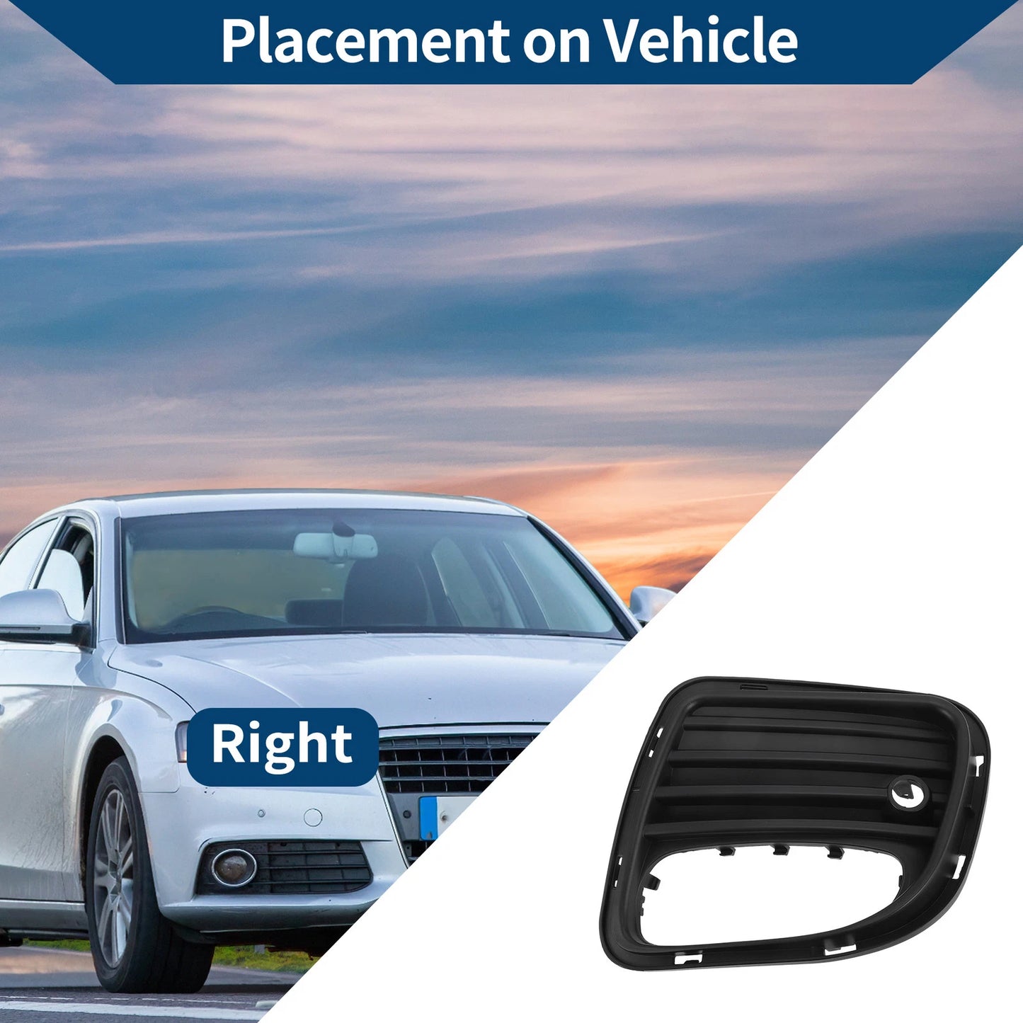 1 Pc Rear Right Fog Light Grill for Mini R56 (2005-2015) Black