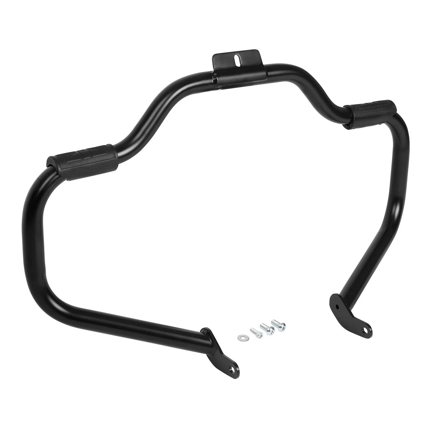 Mustache Engine Guard Crash Bar & Footpeg Clamps for Harley Softail (2000-2017)