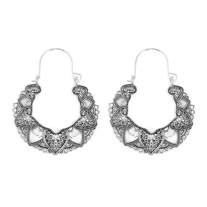 Boho Vintage Style Tibetan Dangle Drop Hook Earrings