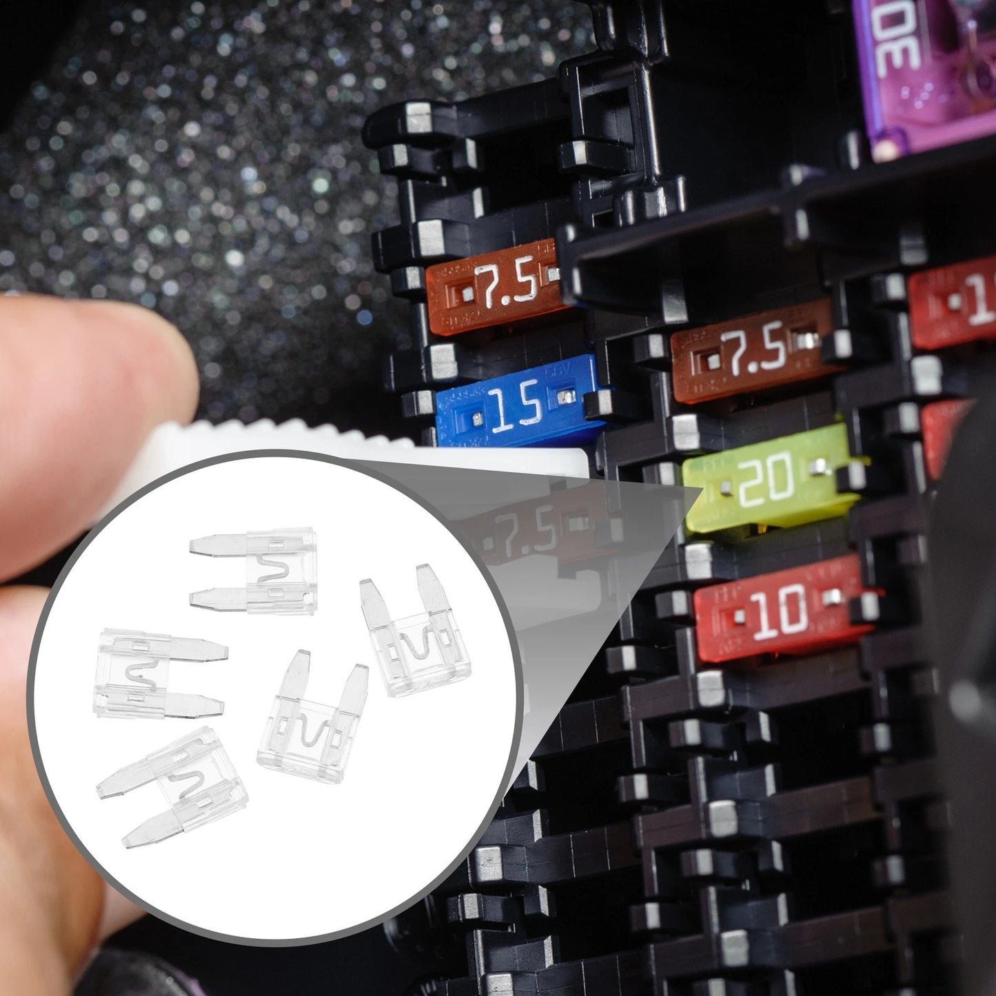 5 Pcs Mini 25AMP APM/ATM Blade Fuses for Automotive Short Circuit Protection