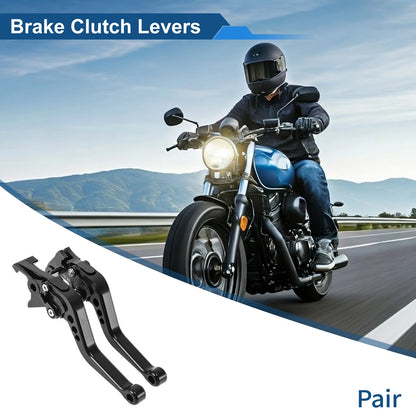 Short Brake Clutch Levers for Honda CB600F (2007–2013) - Black, 1 Pair