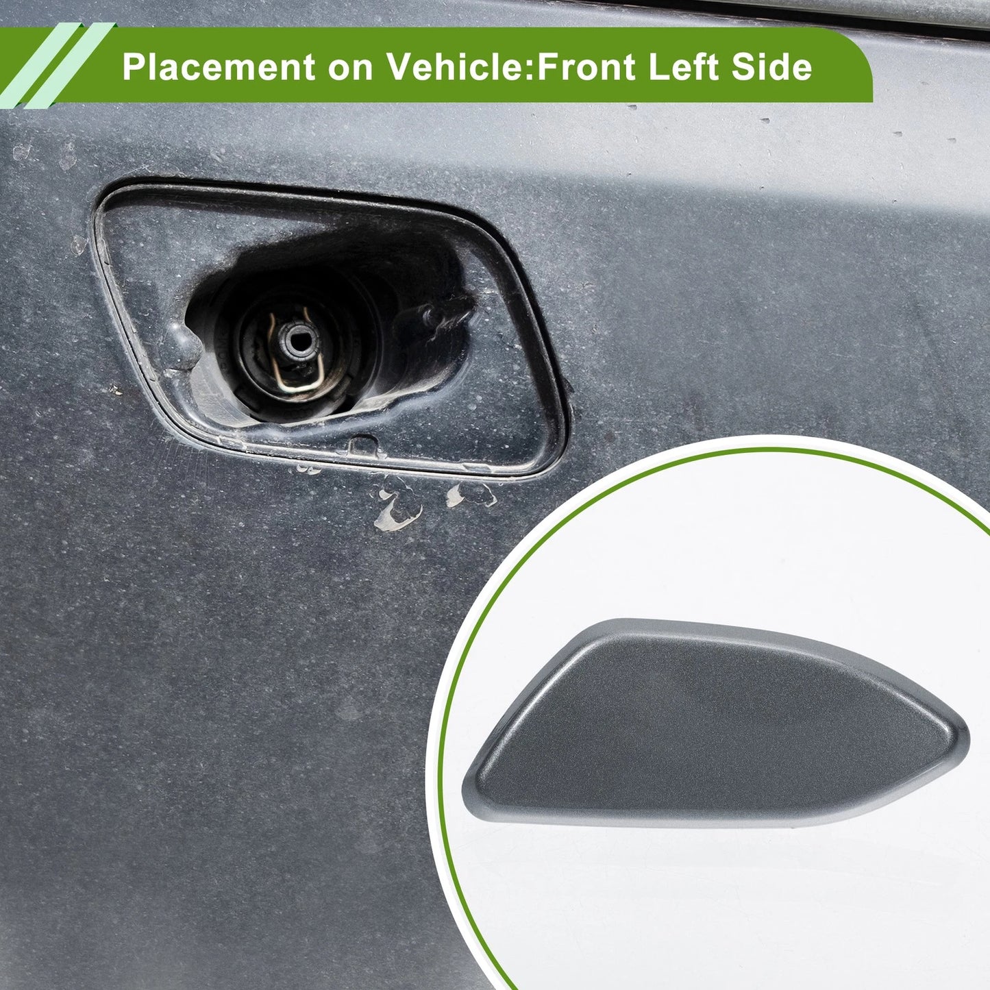 Front Left Washer Nozzle Cover Cap for Toyota Rav4 (2010–2012) 8504542110 Gray