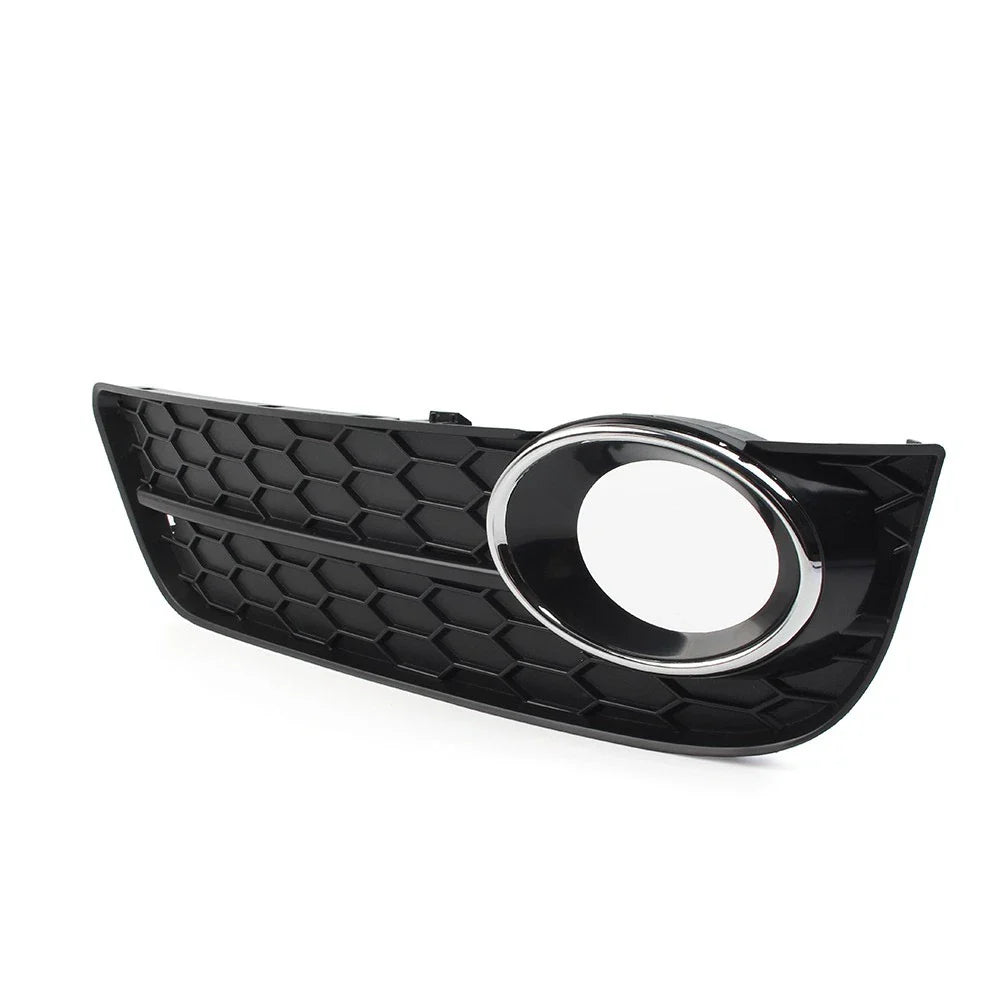 Left Front Bumper Fog Light Grille Cover w/ Chrome Ring for Audi A5 (2008-2011)